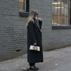 REVOLVE Sif Manteco Wool Coat in Dark Grey